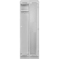 Casiers Clean Line, Bloc de 2, 24" x 18" x 82", Acier, Gris, Rivet (assembl&eacute;), Perfor&eacute; Helyx Safety & Industrial Supplies