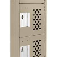 Assembled Lockerettes Clean Line Perforated Economy Lockers, 6 -tier, 18" x 72" x 12", Steel Helyx Safety & Industrial Supplies