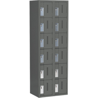 Casiers robustes Concorde, 6 niveaux, Bloc de 2, 24" x 18" x 72", Acier, Charbon, Soud&eacute; (assembl&eacute;) Helyx Safety & Industrial Supplies