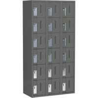Casiers robustes Concorde, 6 niveaux, Bloc de 3, 36" x 18" x 72", Acier, Charbon, Soud&eacute; (assembl&eacute;) Helyx Safety & Industrial Supplies