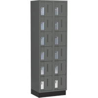 Casiers robustes Concorde, 6 niveaux, Bloc de 2, 24" x 18" x 76", Acier, Charbon, Soud&eacute; (assembl&eacute;) Helyx Safety & Industrial Supplies