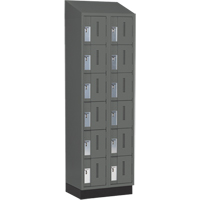 Casiers robustes Concorde, 6 niveaux, Bloc de 2, 24" x 18" x 82", Acier, Charbon, Soud&eacute; (assembl&eacute;) Helyx Safety & Industrial Supplies