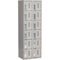 Casiers robustes Concorde, 6 niveaux, Bloc de 2, 24" x 18" x 72", Acier, Gris, Soud&eacute; (assembl&eacute;) Helyx Safety & Industrial Supplies