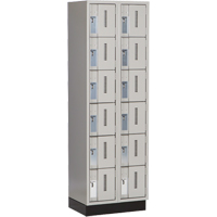 Casiers robustes Concorde, 6 niveaux, Bloc de 2, 24" x 18" x 76", Acier, Gris, Soud&eacute; (assembl&eacute;) Helyx Safety & Industrial Supplies