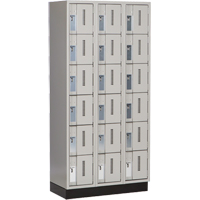 Casiers robustes Concorde, 6 niveaux, Bloc de 3, 36" x 18" x 76", Acier, Gris, Soud&eacute; (assembl&eacute;) Helyx Safety & Industrial Supplies