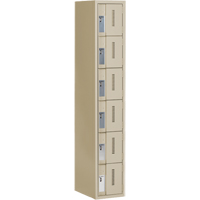 Casiers robustes Concorde, 6 niveaux, 12" x 18" x 72", Acier, Beige, Soud&eacute; (assembl&eacute;) Helyx Safety & Industrial Supplies