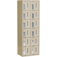 Casiers robustes Concorde, 6 niveaux, Bloc de 2, 24" x 18" x 72", Acier, Beige, Soud&eacute; (assembl&eacute;) Helyx Safety & Industrial Supplies