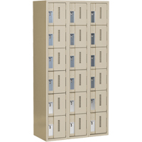 Casiers robustes Concorde, 6 niveaux, Bloc de 3, 36" x 18" x 72", Acier, Beige, Soud&eacute; (assembl&eacute;) Helyx Safety & Industrial Supplies