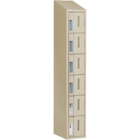 Casiers robustes Concorde, 6 niveaux, 12" x 18" x 78", Acier, Beige, Soud&eacute; (assembl&eacute;) Helyx Safety & Industrial Supplies