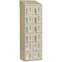 Casiers robustes Concorde, 6 niveaux, Bloc de 2, 24" x 18" x 78", Acier, Beige, Soud&eacute; (assembl&eacute;) Helyx Safety & Industrial Supplies