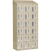 Casiers robustes Concorde, 6 niveaux, Bloc de 3, 36" x 18" x 78", Acier, Beige, Soud&eacute; (assembl&eacute;) Helyx Safety & Industrial Supplies