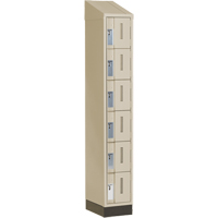 Casiers robustes Concorde, 6 niveaux, 12" x 18" x 82", Acier, Beige, Soud&eacute; (assembl&eacute;) Helyx Safety & Industrial Supplies