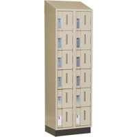 Casiers robustes Concorde, 6 niveaux, Bloc de 2, 24" x 18" x 82", Acier, Beige, Soud&eacute; (assembl&eacute;) Helyx Safety & Industrial Supplies