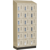 Casiers robustes Concorde, 6 niveaux, Bloc de 3, 36" x 18" x 82", Acier, Beige, Soud&eacute; (assembl&eacute;) Helyx Safety & Industrial Supplies