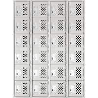 Clean Line Lockerettes, 6 -tier, Bank of 4, 18" x 72" x 12", Steel Helyx Safety & Industrial Supplies