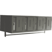 Casiers muraux robustes, Bloc de 4, 18" x 12" x 12", Acier Helyx Safety & Industrial Supplies