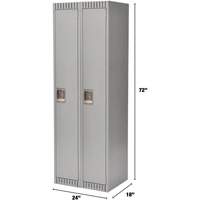 Casiers, Bloc de 2, 24" x 18" x 72", Acier, Gris, D&eacute;mont&eacute; Helyx Safety & Industrial Supplies