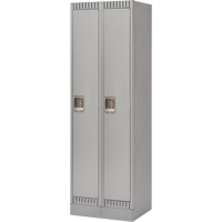 Casiers, Bloc de 2, 24" x 18" x 76", Acier, Gris, D&eacute;mont&eacute; Helyx Safety & Industrial Supplies