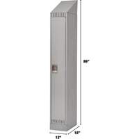 Lockers, 12" x 18" x 86", Steel, Grey, Knocked Down Helyx Safety & Industrial Supplies