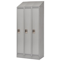 Casiers, Bloc de 3, 36" x 18" x 86", Acier, Gris, D&eacute;mont&eacute; Helyx Safety & Industrial Supplies