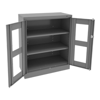 Armoire &agrave; hauteur de comptoir C-Thru, Acier, 2 Tablettes, 42" h x 36" la x 18" p Helyx Safety & Industrial Supplies