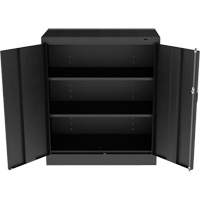 Armoire standard &agrave; hauteur de comptoir, Acier, 2 Tablettes, 42" h x 36" la x 18" P, Noir Helyx Safety & Industrial Supplies