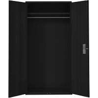 Armoire garde-robe, Acier, 36" la x 18" p x 72" h, Noir Helyx Safety & Industrial Supplies