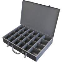 Boîtes en acier &agrave; compartiments &agrave; fond courb&eacute;, 17,875" la x 12" p x 3" h, 24 compartiments Helyx Safety & Industrial Supplies