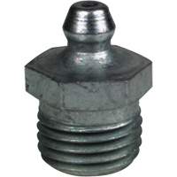Raccord de graissage droit tr&egrave;s court, Acier, Filetage de 0,25 NPT Helyx Safety & Industrial Supplies