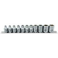 Flat-Cut E-"Star" Socket Set, 11 Pieces, 3/8" Drive Size Helyx Safety & Industrial Supplies