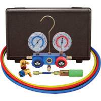 Ensemble de manom&egrave;tre &agrave; collecteur &agrave; deux voies pour l'automobile R134A avec mini injecteur de colorant Helyx Safety & Industrial Supplies
