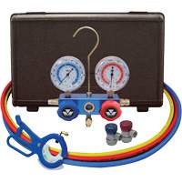 Automotive Manifold Gauge Set with Manual Couplers & 3-in-1 Side Mount Can Tap Valve Helyx Safety & Industrial Supplies
