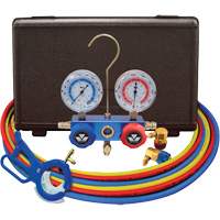 Dual Manifold Gauge Set with 3-in-1 Side Mount Can Tap Valve Helyx Safety & Industrial Supplies