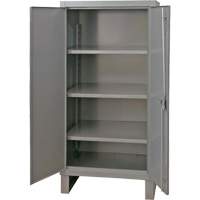 Armoire tr&egrave;s robuste, Acier, 3 Tablettes, 66" h x 36" la x 24" P, Gris Helyx Safety & Industrial Supplies