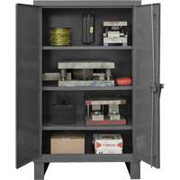 Armoire tr&egrave;s robuste, Acier, 3 Tablettes, 66" h x 60" la x 24" P, Gris Helyx Safety & Industrial Supplies