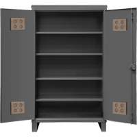Armoire ext&eacute;rieure robuste, Acier, 4 Tablettes, 78" h x 48" la x 24" P, Gris Helyx Safety & Industrial Supplies