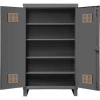 Armoire ext&eacute;rieure robuste, Acier, 4 Tablettes, 78" h x 60" la x 24" P, Gris Helyx Safety & Industrial Supplies
