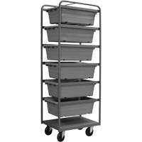 R&acirc;telier mobile, &agrave; deux c&ocirc;t&eacute;s, 6 bacs, 26" la x 18" p x 74" h Helyx Safety & Industrial Supplies