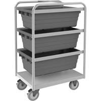 R&acirc;telier mobile, &agrave; deux c&ocirc;t&eacute;s, 3 bacs, 26" la x 18" p x 42" h Helyx Safety & Industrial Supplies
