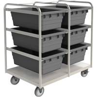 R&acirc;telier mobile, &agrave; deux c&ocirc;t&eacute;s, 6 bacs, 26" la x 36" p x 42" h Helyx Safety & Industrial Supplies