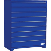 Modular Drawer Cabinet, 9 Drawers, 36" W x 28" D x 60" H, Blue Helyx Safety & Industrial Supplies