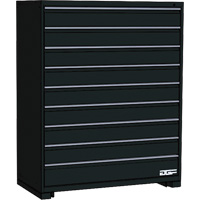 Modular Drawer Cabinet, 9 Drawers, 36" W x 28" D x 60" H, Black Helyx Safety & Industrial Supplies