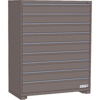 Modular Drawer Cabinet, 9 Drawers, 24" W x 24" D x 60" H, Grey Helyx Safety & Industrial Supplies