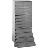 Armoire de rangement modulaire avec tiroirs, Acier, 12 tiroirs, 20-3/8" x 16" x 60-1/8", Gris Helyx Safety & Industrial Supplies