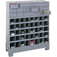 Unit&eacute; de stockage modulaire pour petites pi&egrave;ces, Acier, 18 tiroirs, 33-3/4" x 12-1/4" x 40-1/2", Gris Helyx Safety & Industrial Supplies