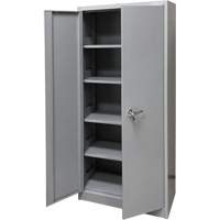 Armoire de rangement, Acier, 4 Tablettes, 66" h x 30" la x 15" P, Gris Helyx Safety & Industrial Supplies