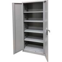 Armoire de rangement, Acier, 4 Tablettes, 66" h x 30" la x 15" P, Gris Helyx Safety & Industrial Supplies