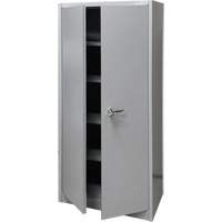 Armoire de rangement, Acier, 4 Tablettes, 66" h x 30" la x 15" P, Gris Helyx Safety & Industrial Supplies