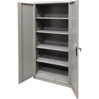 Storage Cabinet, Steel, 4 Shelves, 78" H x 36" W x 24" D, Grey Helyx Safety & Industrial Supplies