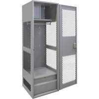 Gear Locker with Door, Steel, 24" W x 24" D x 72" H, Grey Helyx Safety & Industrial Supplies